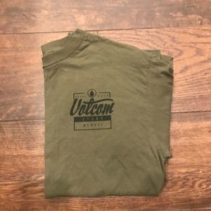 Olive Green Volcom Long Sleeve T-Shirt